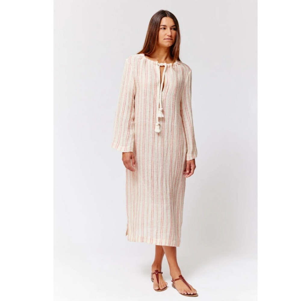 Lisa Marie Fernandez Drawstring Gauze Maxi Tunic Size L